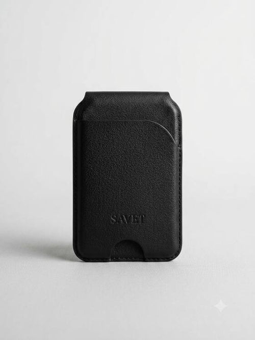 MagSafe Wallet Kartenhalter Midnight Black - iPhone Ständer von Savet